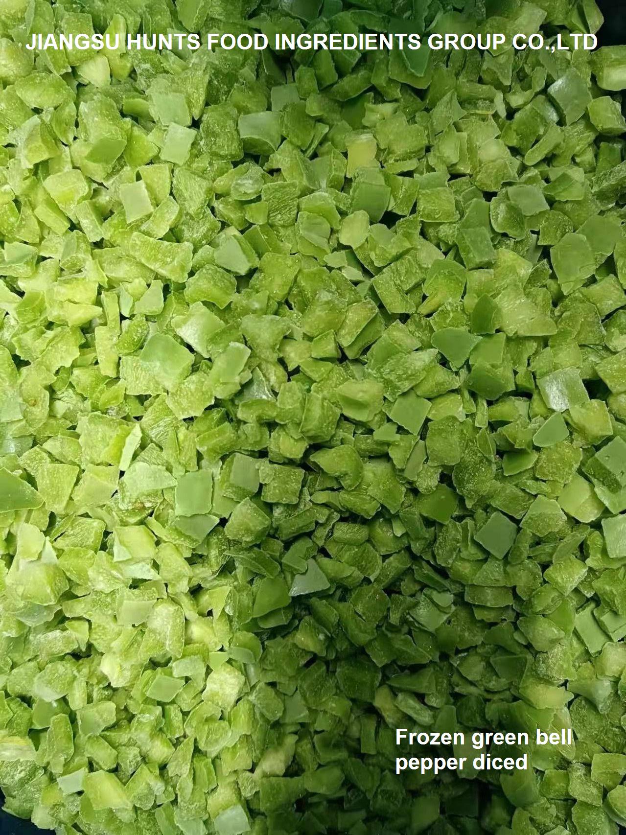 Frozen green bell pepper diced